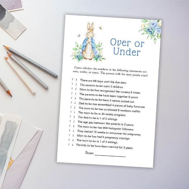 Peter Rabbit sobre ou sob o jogo do bebê (Criador carregado)