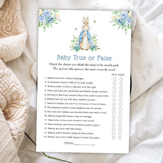 Peter Rabbit True ou False Jogo de Bebê (Criador carregado)