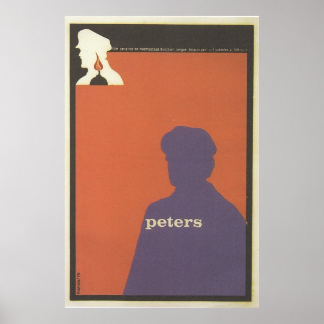 Peters (União Soviética) Poster de Filme Cubano (Frente)
