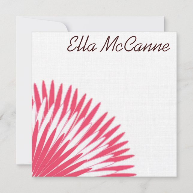 Petinhas de flores modernas a rosa (Frente)