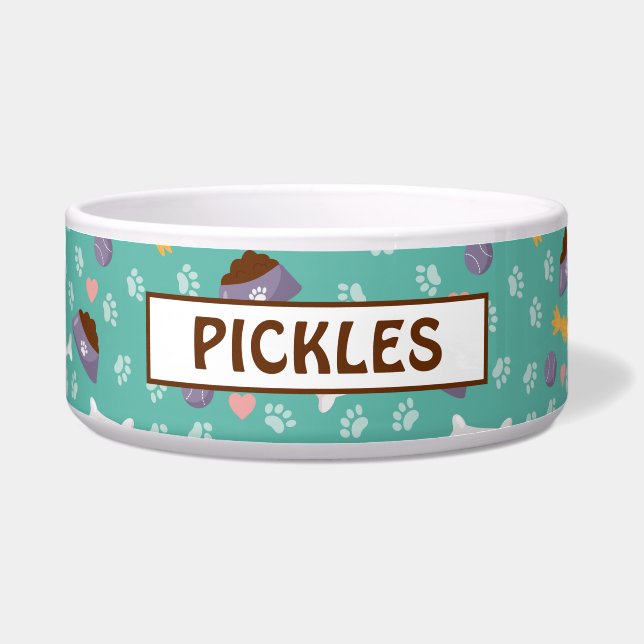 Petiscos para Cães e Tigela para Animais de Estima (Frente)