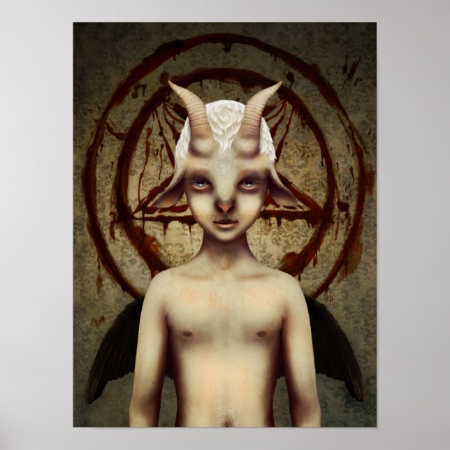 PETIT BAPHOMET Lowbrow Art Poster (Frente)