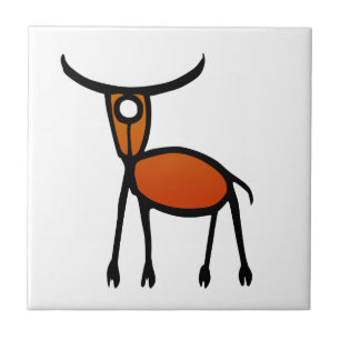 Petroglyph dos alces do vintage