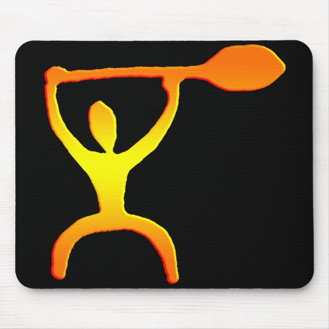 Petroglyph havaiano do homem da pá - Mousepad (Frente)