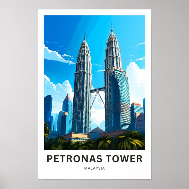 Petronas Tower Malásia Viagem Impressão (Frente)