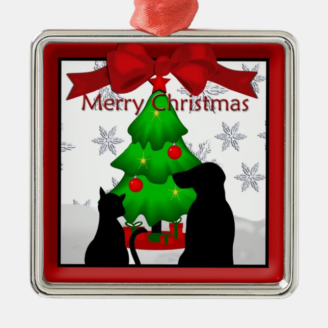 Pets Natal Cachorro e Ornamento de Gato Premium (Frente)