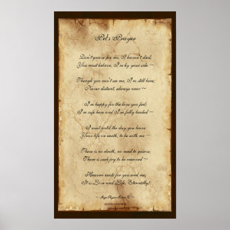 "Pet's Prayer" Poster de Pergaminho Memorial