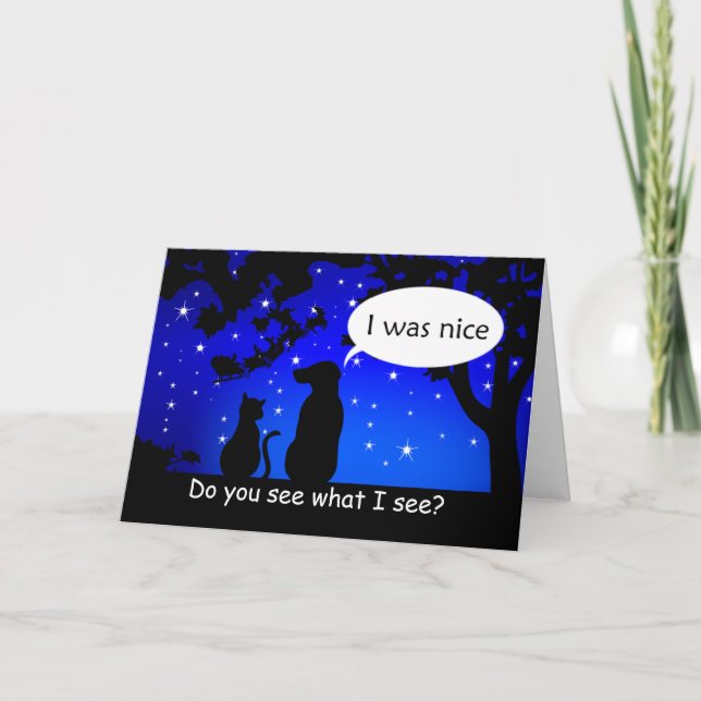 Pets Ver Papais noeis Bom Cachorro Cartão Saudação (Frente)