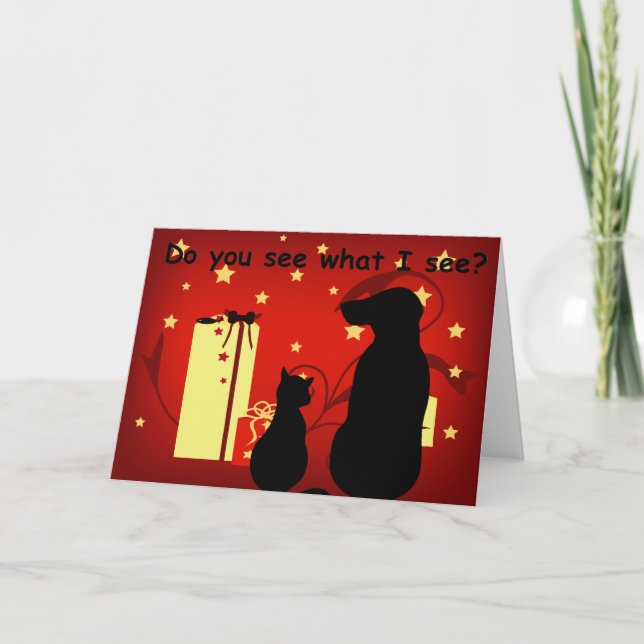 Pets Ver presente de Natal Cartão de Saudação (Frente)