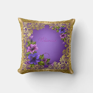 Petunias Roxo Rosa Almofadas Feminino