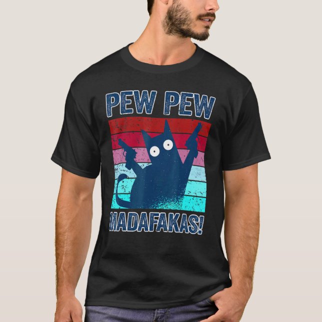 Pew Madafakas Cats Tops Summer Vestis Pijama Pew (Frente)