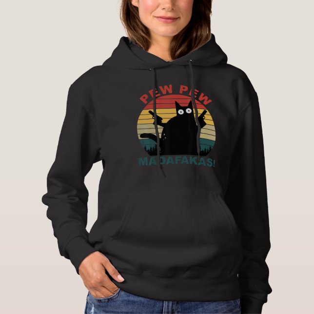 Pew Pew Madafakas Pew Cat Women Top Retro Stor (Frente)
