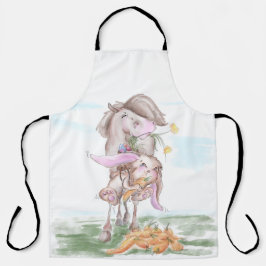 Pferde Kochschürtze Osterbild Pferd und Hase