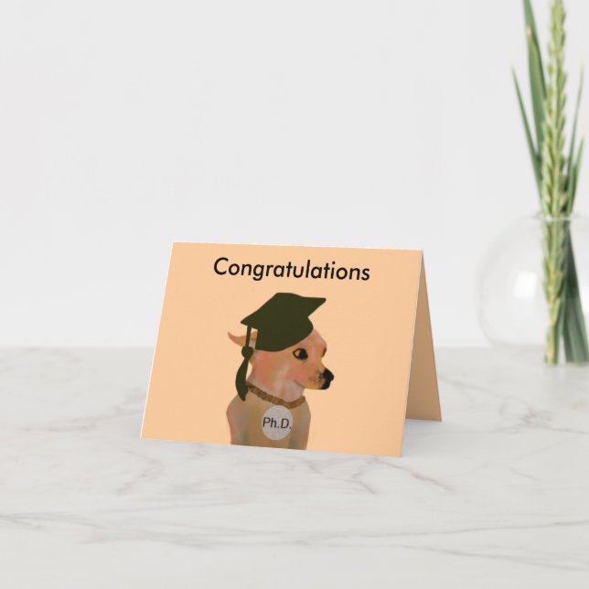 Ph.D. Cartão de Graduação (Frente)