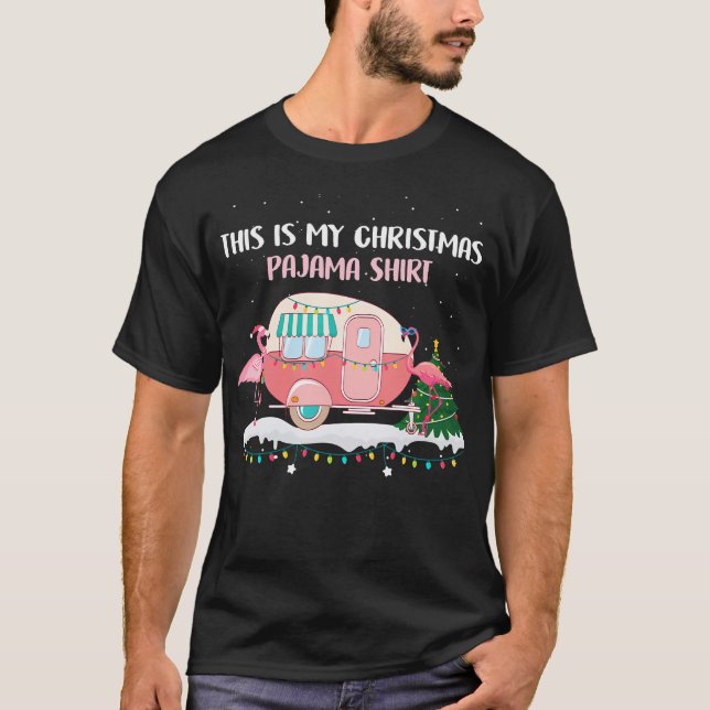 Ph Esta É A Minha Camisa De Natal Flamingo Camping (Frente)