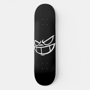 Phantom Smile™ Skateboard Deck Preto e Branco