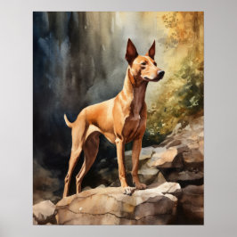 Pharaoh Dog Art Impressão