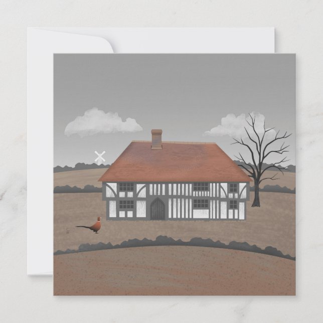 Pheasant Farmhouse Card (Frente)