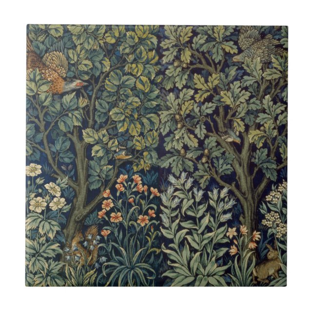 Pheasant Pássaro Árvore Floresta William Morris (Frente)