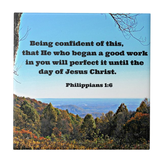 Phil. 1:6 Confiando nisso, que ele... (Frente)