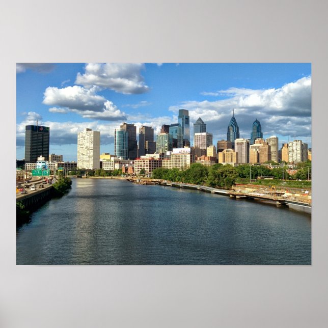 Philadelphia Daytime Skyline Poster (Frente)