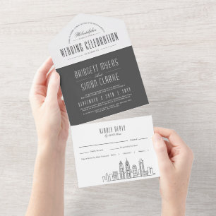 Philadelphia Deco Skyline Casamento com Estilo d