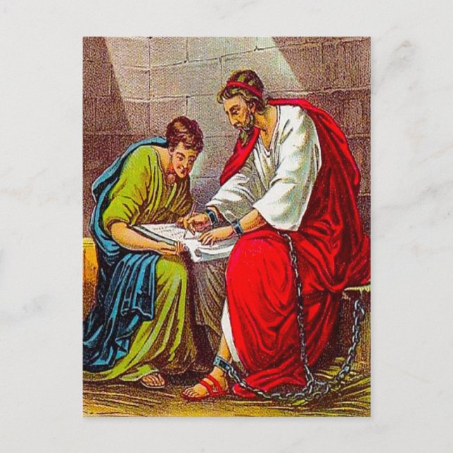 Philippians 1 Carta de Paul ao cartão postal dos S (Frente)