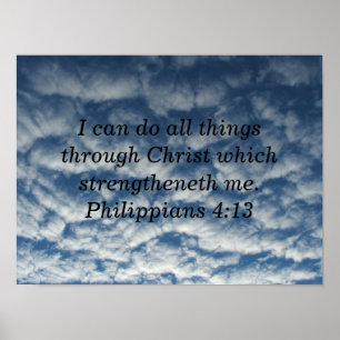 Philippians 413 poster do verso da bíblia, poster