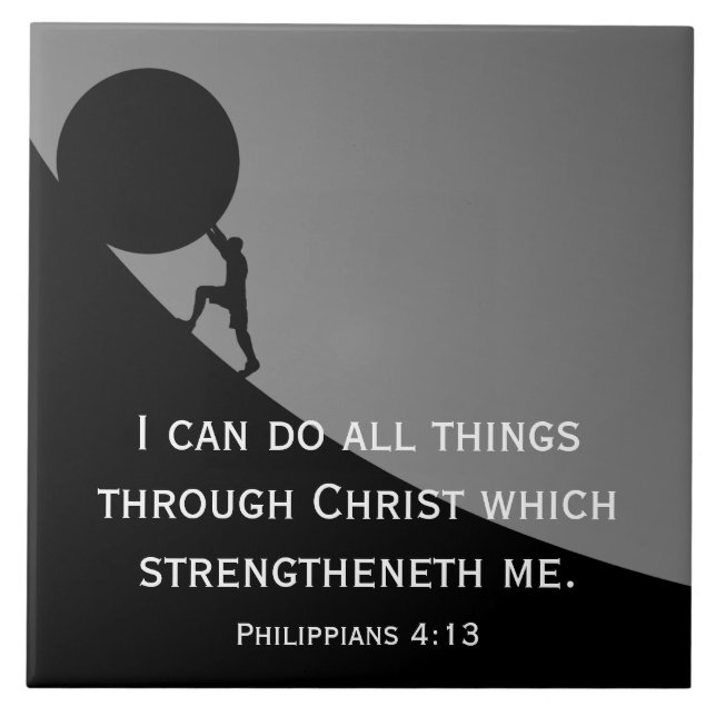 Philippians 4:13 Bíblia Verse Christian (Frente)