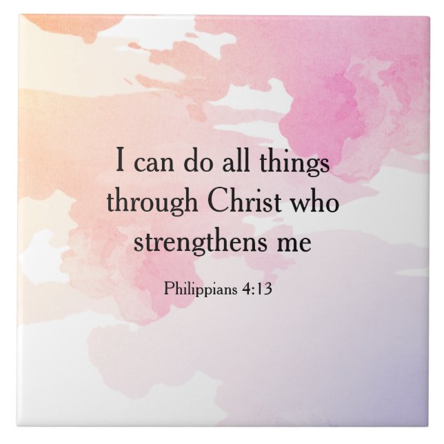 Philippians 4:13, bíblia verso (Frente)