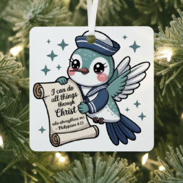 Philippians 4:13 Marinho Sailor Hummingbird Orname