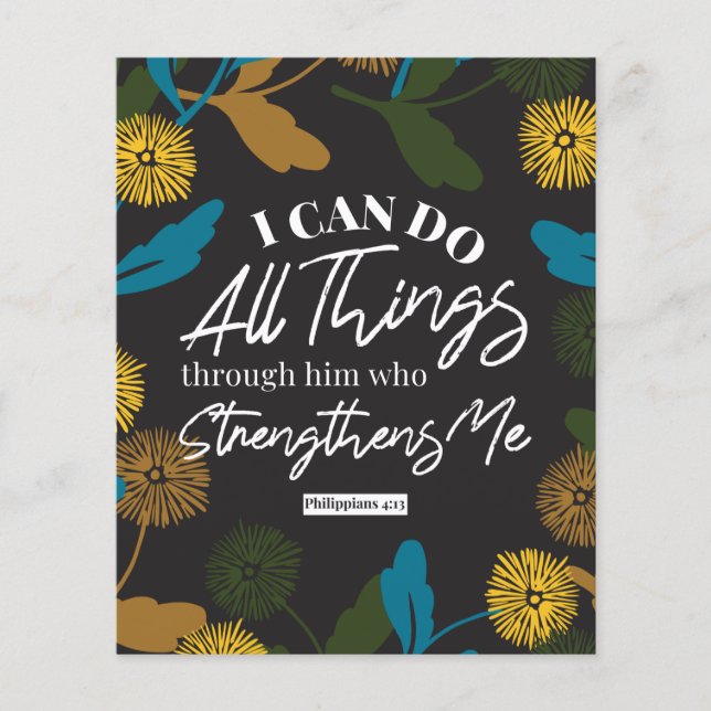 Philippians 4:13 preto (Frente)