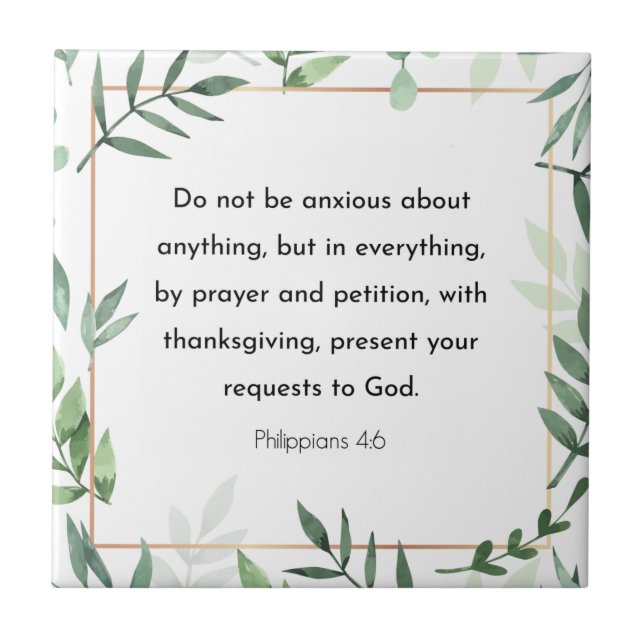 Philippians 4:6, Bíblia Verse (Frente)