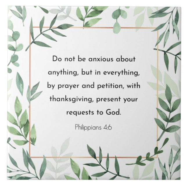 Philippians 4:6, Bíblia Verse, Cristianismo (Frente)