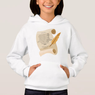 Philippians 4:8 KJV Bíblia Cote Scroll Girl