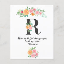 Philippians 4, Letra R, caixote do desenho com aqu