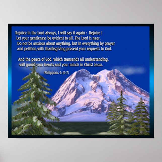 Philippians 4 scripture poster (Frente)