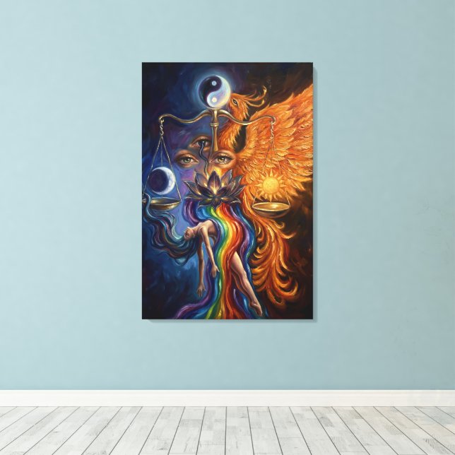 Phoenix Balance Spiritual Canvas Art (Insitu(piso de madeira))