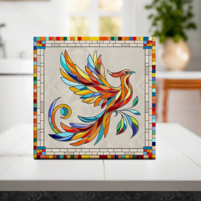 Phoenix Bird - arte colorida do mosaico (Criador carregado)