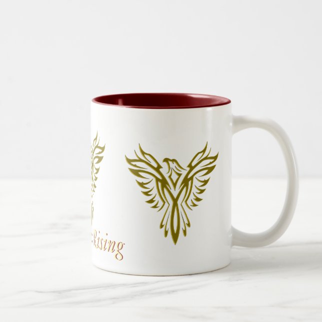 Phoenix dourado caneca de aumentação de dois tons (Direita)