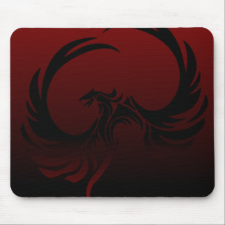 Phoenix preto e vermelho Mousepad