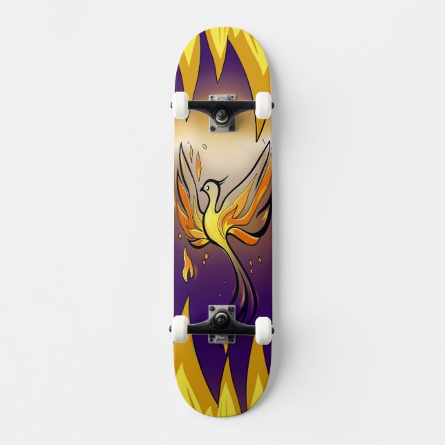 Phoenix Rise – Chama Mínima Skateboard (Frente)