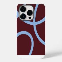 Phone Case – Blue Lines on Burgundy