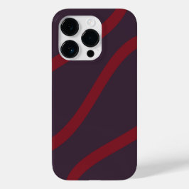 Phone Case – Burgundy Lines on Dark Violet