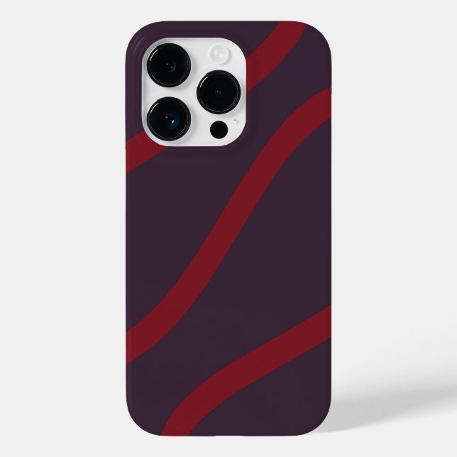 Phone Case – Burgundy Lines on Dark Violet (Verso)