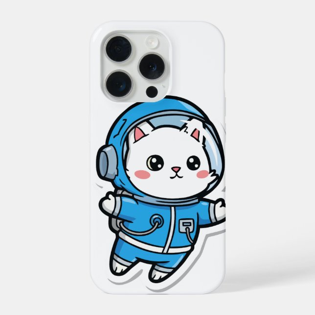 Phone Case Cute Astronaut Cat (Verso)