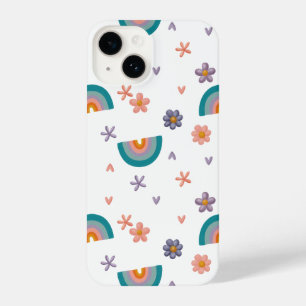 Phone Case – Rainbow and Flowers Cute Design