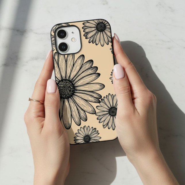 Phone case with daisy design, Floral phone case (Criador carregado)