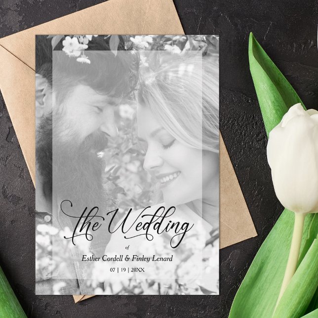 Photo Black White Minimalist Vellum Effect (Criador carregado)