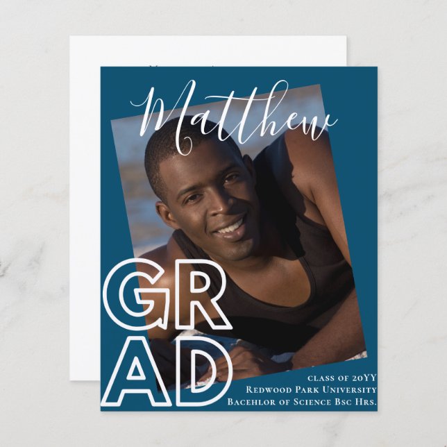 PHOTO - Classe Moderna do Anúncio de Graduação do  (Frente/Verso)